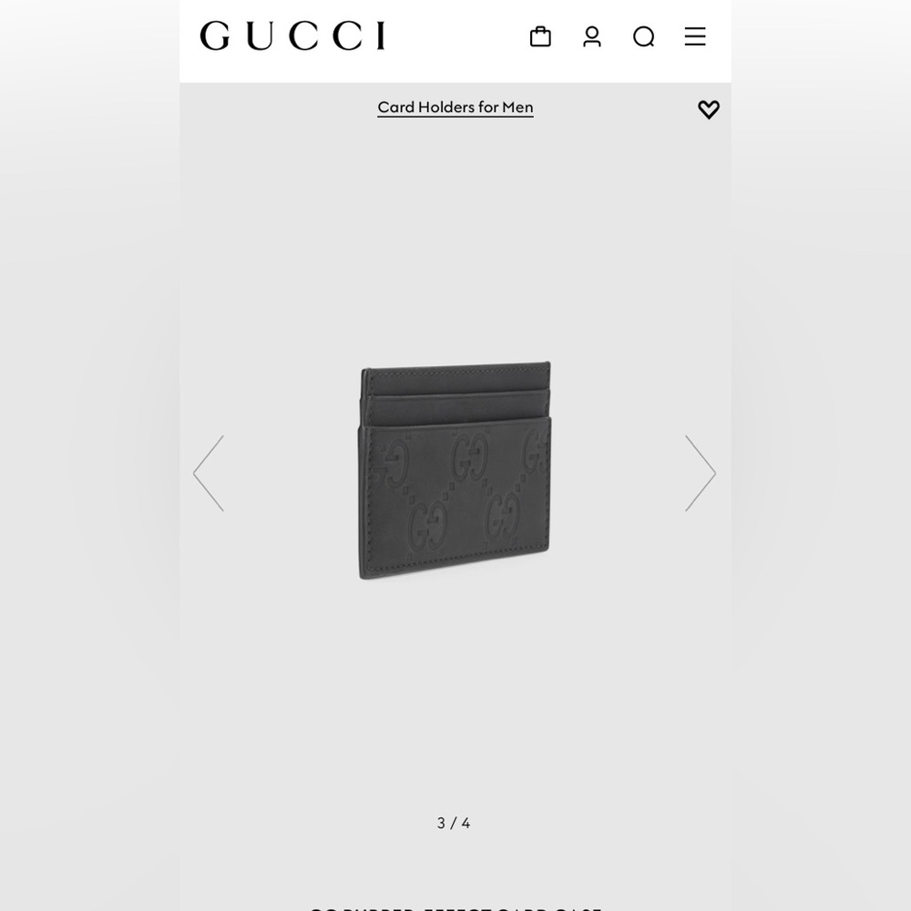 NWOT - Authentic - Gucci Black Card Holder - Picture 2 of 4